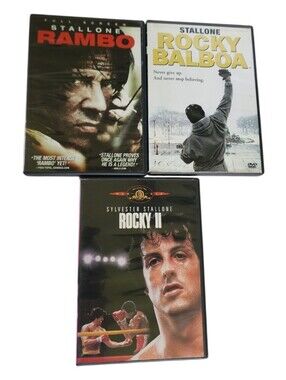 3pc Action Movie DVDs - Rocky & Balboa